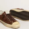Sneakers V-Star LTD pour homme en daim marron foncé avec étoile ton sur ton