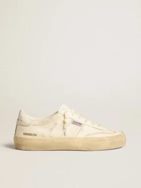Soul Star en cuir nappa blanc avec étoile en cuir blanc
