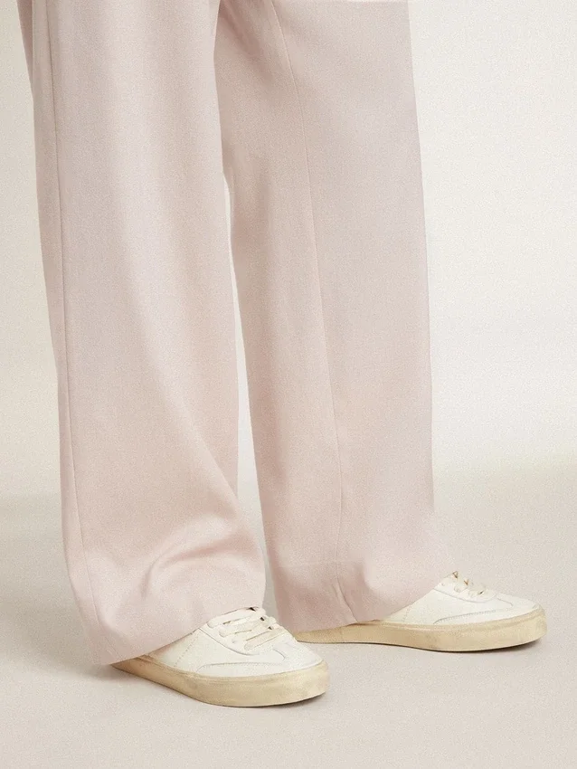 Soul Star en cuir nappa blanc avec étoile en cuir blanc