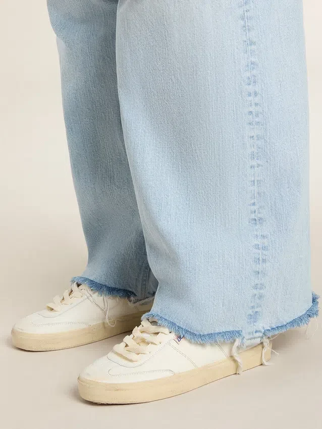 Soul Star en nappa blanc avec languette de talon en cuir argent métallisé