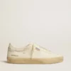 Soul Star pour femme en cuir nappa blanc avec languette de talon en cuir blanc
