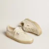 Soul Star pour femme en cuir nappa blanc avec languette de talon en cuir blanc