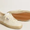 Soul Star pour femme en cuir nappa blanc avec languette de talon en cuir blanc
