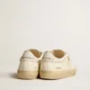 Soul Star pour femme en cuir nappa blanc avec languette de talon en cuir blanc
