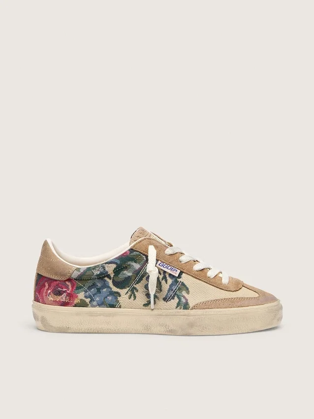 Soul Star pour femme en toile et daim avec imprimé coloré