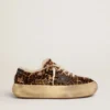 Space-Star pour homme en cuir de poney à imprimé animalier et doublure en peau de mouton