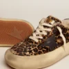 Space-Star pour homme en cuir de poney à imprimé animalier et doublure en peau de mouton