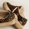 Space-Star pour homme en cuir de poney à imprimé animalier et doublure en peau de mouton