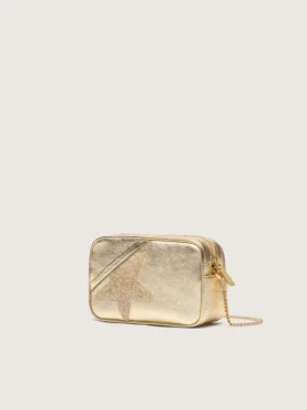 Star Bag en cuir couleur platine avec étoile Swarovski