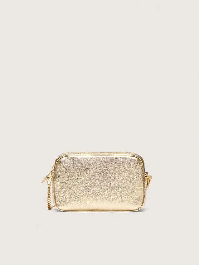 Star Bag en cuir couleur platine avec étoile Swarovski