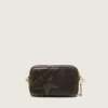 Star Bag en cuir marron foncé vieilli avec étoile ton sur ton