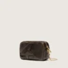 Star Bag en cuir marron foncé vieilli avec étoile ton sur ton