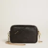 Star Bag en cuir noir avec étoile ton sur ton