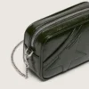 Star Bag en cuir noir avec étoile ton sur ton