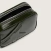 Star Bag en cuir noir avec étoile ton sur ton