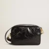 Star Bag en cuir noir brillant avec étoile ton sur ton