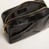 Star Bag en cuir noir brillant avec étoile ton sur ton