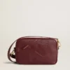 Star Bag en cuir rouge vin avec étoile ton sur ton