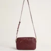 Star Bag en cuir rouge vin avec étoile ton sur ton