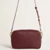 Star Bag en cuir rouge vin avec étoile ton sur ton