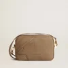 Star Bag en cuir vert sauge avec étoile ton sur ton