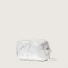 Star Bag pour femme en cuir laminé argenté avec étoile ton sur ton