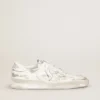 Sneakers Stardan en cuir blanc avec effet usé
