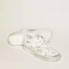 Sneakers Stardan en cuir blanc avec effet usé