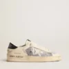 Stardan en cuir blanc et mesh avec étoile en cuir blanc