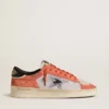 Stardan LTD en daim et mesh couleur corail avec une étoile en cuir noir