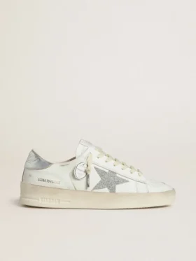 Stardan LTD pour femme avec étoile en cristal Swarovski et languette de talon en cuir métallisé