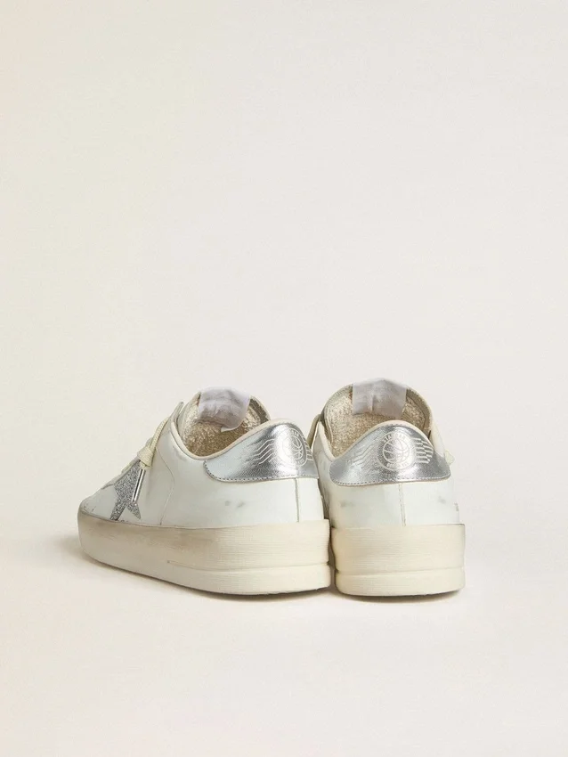 Stardan LTD pour femme avec étoile en cristal Swarovski et languette de talon en cuir métallisé
