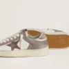 Stardan LTD pour femme en cuir nappa et daim, avec étoile en daim mauve et languette de talon en daim lavande