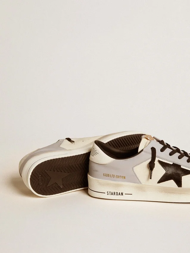 Stardan LTD pour homme en nappa et cuir, avec étoile en daim et languette de talon en cuir