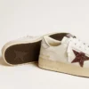 Stardan pour femme en nappa avec étoile pailletée et languette de talon en cuir métallisé