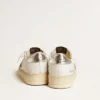 Stardan pour femme en nappa avec étoile pailletée et languette de talon en cuir métallisé