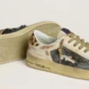 Stardan pour femme en nappa et mesh avec languette de talon en peau de poney à imprimé léopard