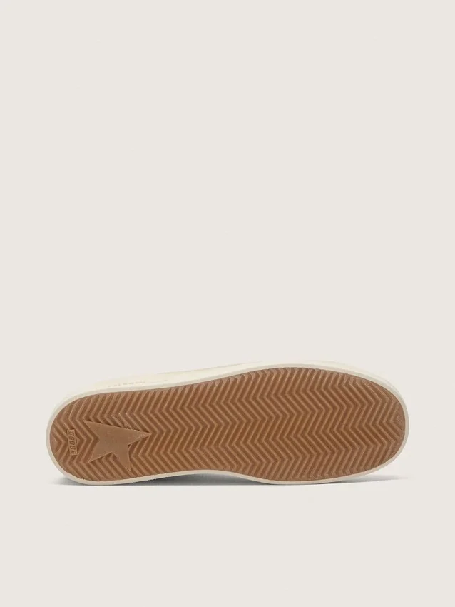 Stardan pour homme avec étoile en daim gris glacé et languette de talon bleu marine