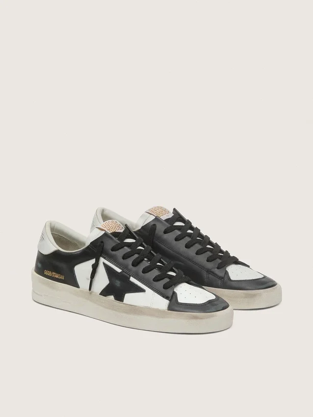 Stardan pour homme en cuir blanc et noir