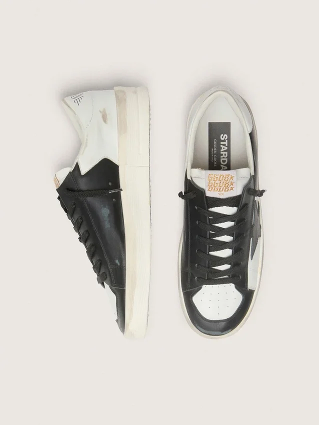 Stardan pour homme en cuir blanc et noir