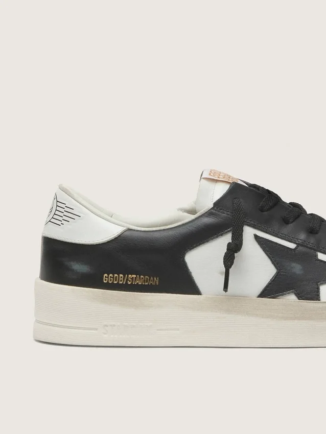 Stardan pour homme en cuir blanc et noir