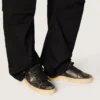 Stardan pour homme en cuir noir avec étoile et languette au talon en cuir noir