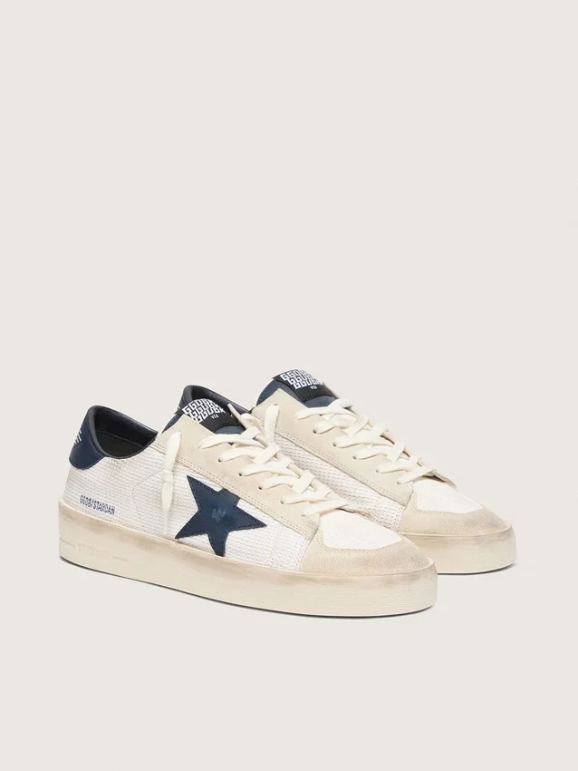 Stardan pour homme en daim beige avec étoile bleue