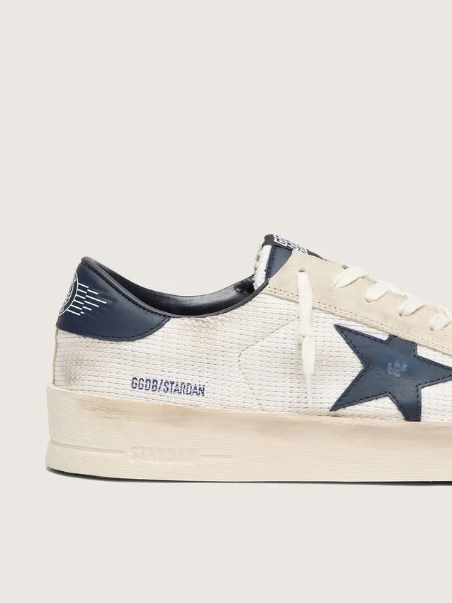 Stardan pour homme en daim beige avec étoile bleue