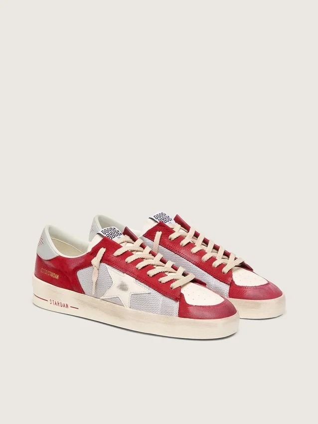 Stardan pour homme en mesh et nubuck avec étoile en nappa et languette de talon en cuir