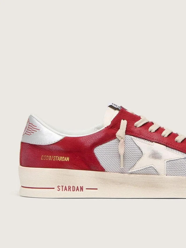 Stardan pour homme en mesh et nubuck avec étoile en nappa et languette de talon en cuir