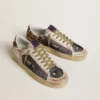 Stardan pour homme en nappa et mesh avec languette de talon en cuir de poney à imprimé léopard