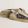 Stardan pour homme en nappa et mesh avec languette de talon en cuir de poney à imprimé léopard