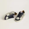 Stardan pour homme en nubuck avec étoile en cuir métallisé et languette de talon en nappa bleue