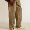 Super-Star bio pour homme avec étoile en toile et languette de talon en cuir marron foncé